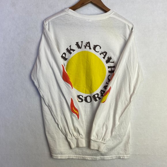 Gildan Church Kids Graphic Shirt Long Sleeve Crewneck White Yellow Size Medium - Picture 1 of 8
